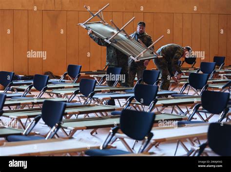 Sangerhausen Germania 5 Gennaio 2024 I Soldati Della Bundeswehr Si