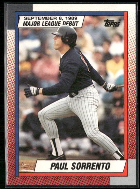 1990 Topps Major League Debut 1989 119 Paul Sorrento EBay