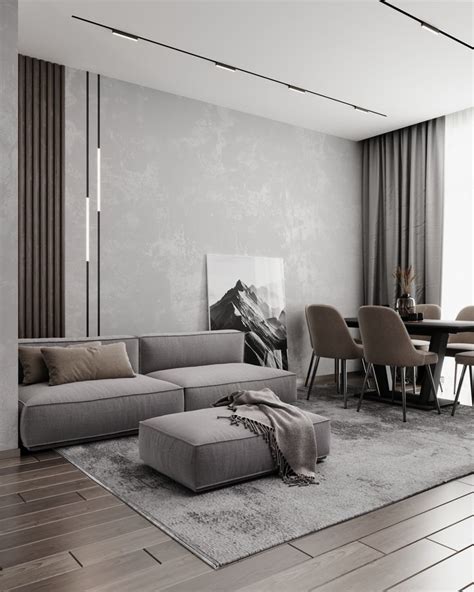 Novikov townhouse on Behance | Living room sofa design, Empty rooms ...