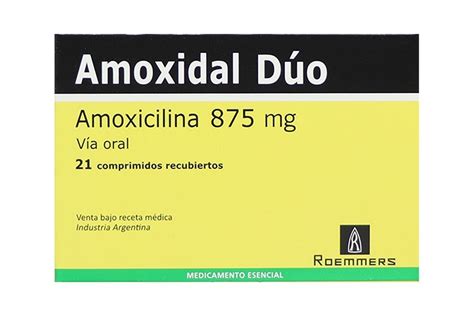 AMOXIDAL DUO 875 MG 21 COMPRIMIDOS Droguerias Patria