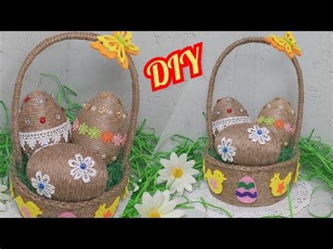 СУПЕР ПРОСТО! Пасхальные поделки своими руками. Пасхальная корзина из ...