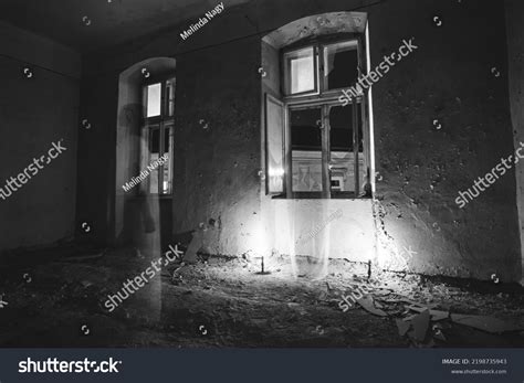 Ghost Abandoned Haunted House Night Horror Stock Photo 2198735943 ...