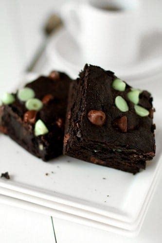 Mint Chocolate Chip Brownies Recipe | My Baking Addiction