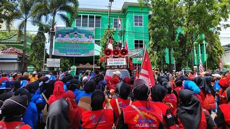 Demo Buruh Di Palembang Wagub Sumsel Pertimbangkan Ump Sumsel