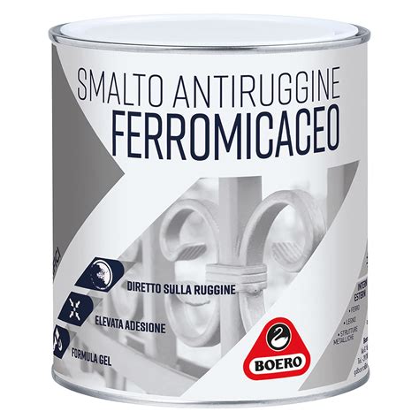 Smalto Antiruggine Gel Boero Grigio Chiaro Grana Fine L