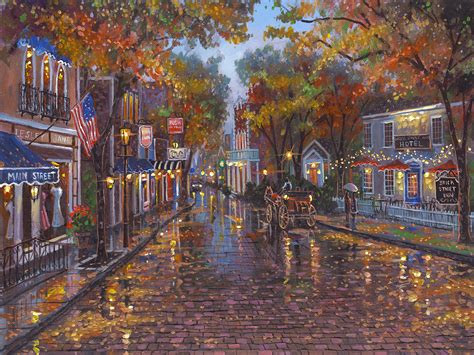 Autumn On Main By Robert Finale Cv Art And Frame