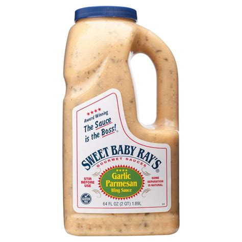 Sweet Baby Ray S Garlic Parmesan Wing Sauce 0 5 Gal 4 Case Cartnut