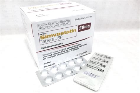 Simvastatin Tablets Ip 20mg Taj Pharma Taj Pharma India