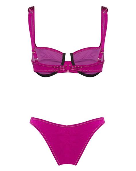 Reina Olga Brigitte Underwired Bikini Set In Purple Lyst