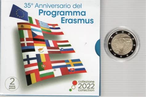 Italia Euro Programma Erasmus In Cofanetto Proof Fondo