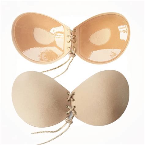 Invisible Silicone Bra Strapless Backless Seamless Push Up Self Adhesive Reusable Bra In Bras