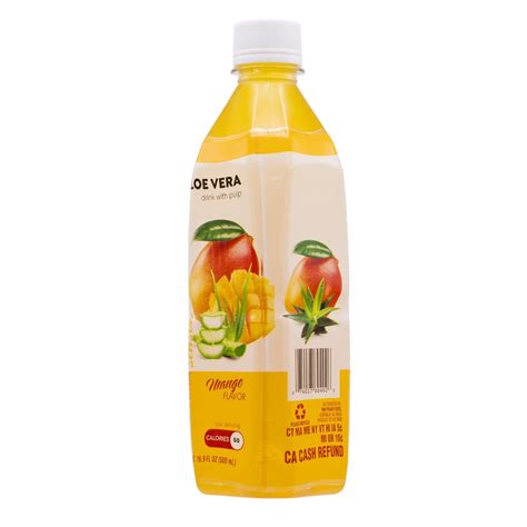 Aloe Vera Season Aloe Vera Drink With Pulp Mango Flavor 16 9 Fl Oz