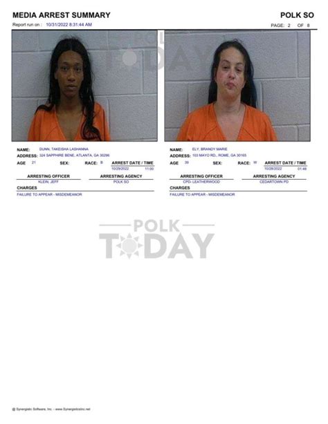 Polk Jail report - Monday, October 31, 2022 - Polk Today