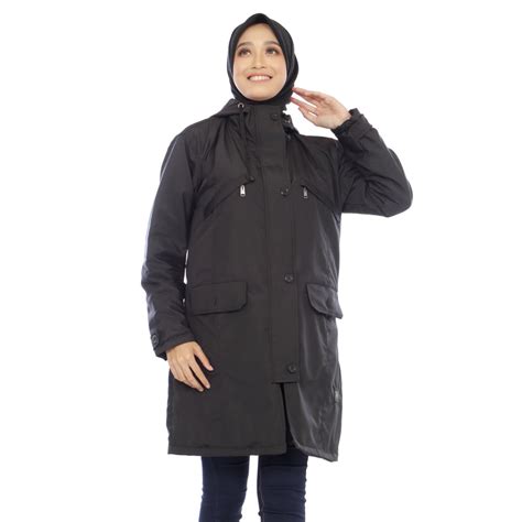 Jual Jaket Wanita Muslim Muslimah Korea Kekinian Panjang Parka