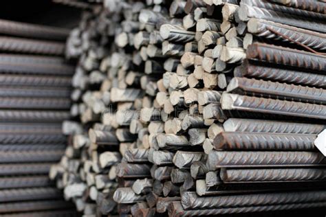 Building Armature in the Warehouse of Metallurgical Factory. Close-up ...