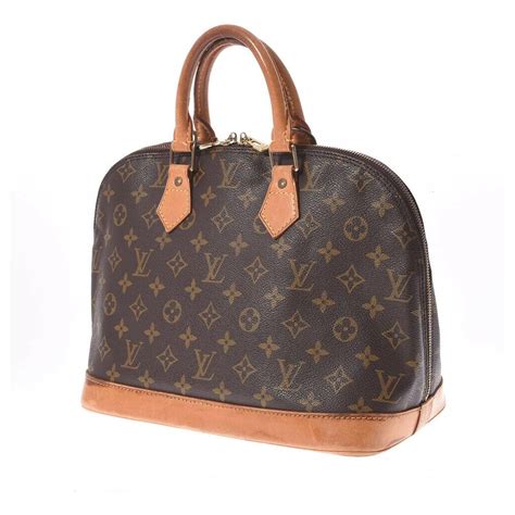 Louis Vuitton Alma Braun Leinwand Ref Joli Closet