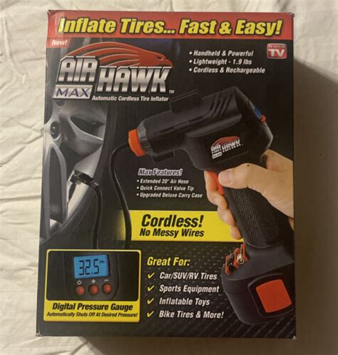 New As Seen On Tv Air Hawk Pro Automatic Cordless Tire Inflator Free Shipping 🔥 735541109225 Ebay