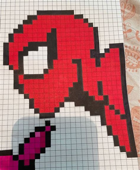 An Image Of A Pixel Art Piece Made Out Of Squares And Paper With The