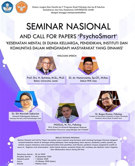 Seminar Nasional And Call For Papers Psychosmart Universitas Jambi