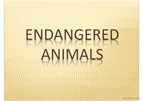 endangered animals general readin…: English ESL powerpoints