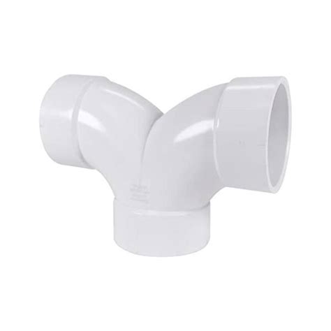 VPC 2 In PVC DWV Double 90 Degree All Hub Elbow Fitting 34 LP327 020B