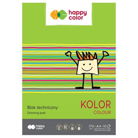 Blok Techniczny Kolorowy Happy Color A4 170g 10a 12668999859 Allegro Pl