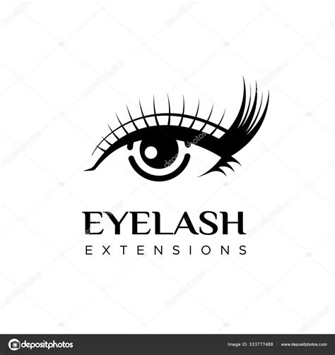 Eyelash Extension Logo Vector Illustration In A Modern Style Stock