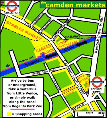 camden map camden markets london park visit london