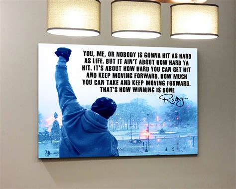 Rocky Balboa Canvas Rocky Balboa Movie Wall Art Boxing Art Etsy