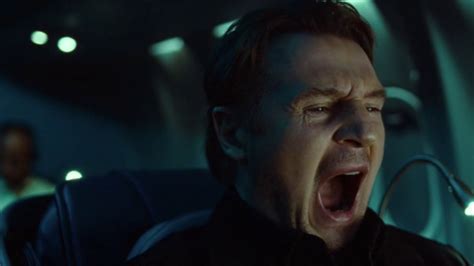 Liam Neeson Yawns On A Plane Youtube