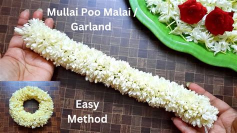 How To String Mullai Poo Garland Thick And Fluffy Mullai Poo Malai