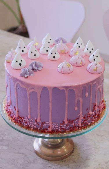 Halloween Cake Ideas To Haunt Your Taste Buds Purple Cake With Pink