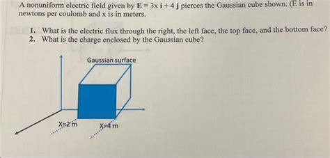 Solved A Nonuniform Electric Field Given By E3×i4j Pierces