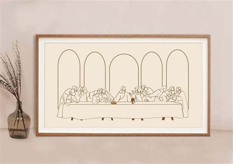 Modern Last Supper Horizontal Large Prints, DIGITAL PRINTS, Jesus Line ...