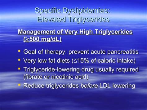 Dyslipidemia Diagnosis And Management Ppt