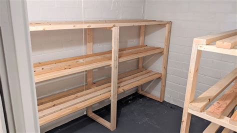 Custom Shelving Using 2x4s Basement Storage Basement Storage Shelves