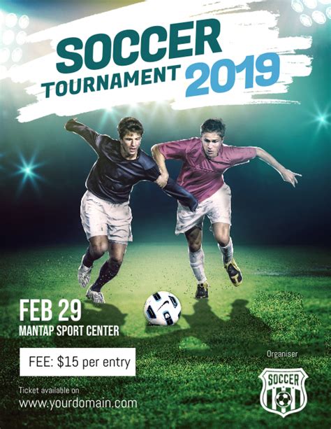 Soccer Futsal Football Tournament Flyer Poster Template Postermywall