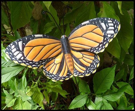 Butterfly Painted Metal Butterfly Garden Decor Plant Stake Painted