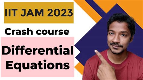 L Differential Equations Iit Jam Crash Course Youtube