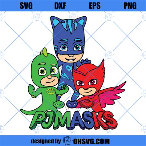 Pj Masks Svg Pj Heroes Masks Svg Png Dxf Cut Files For Cric Inspire