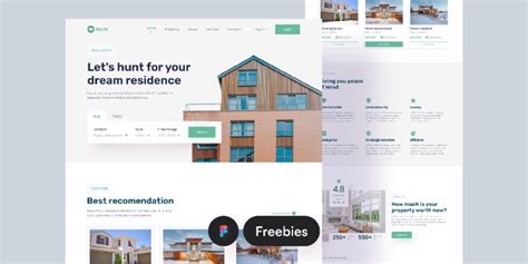 Real Estate Landing Page Freebies Figma