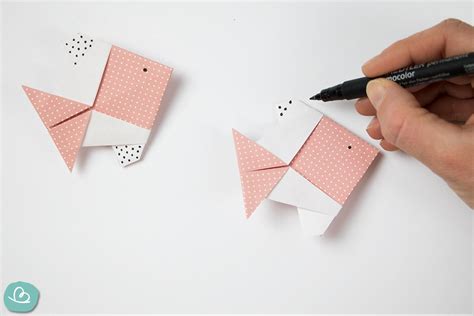 Fisch Rosa Falten Origami Anleitung Mit Pdf Vorlage Wunderbuntde