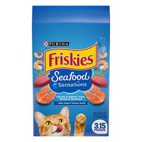 Save On Friskies Seafood Sensations Dry Cat Food Salmon Tuna Shrimp