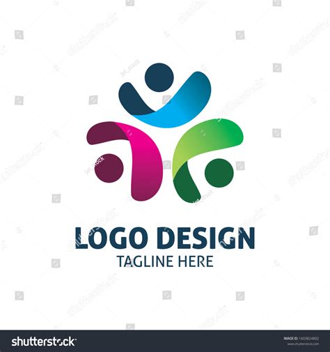 Creative Group People Logo Design Stock Vector (Royalty Free) 1603824802 | Shutterstock