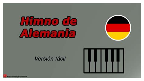 Himno De Alemania Piano Fácil Youtube