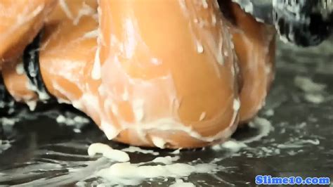 Bukakke Drenched Euro Babe Pussyrubbing Solo