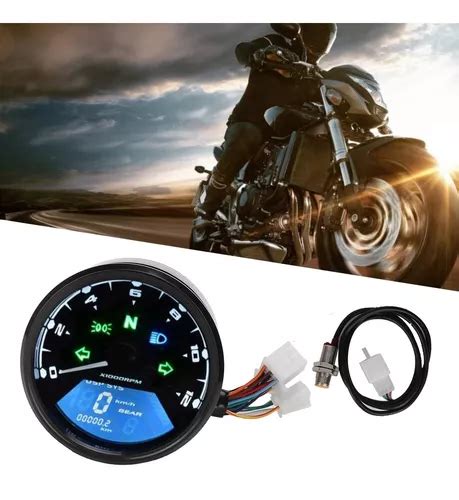 Velocímetro Tacómetro Odómetro Lcd Para Motocicleta De 12v Meses sin