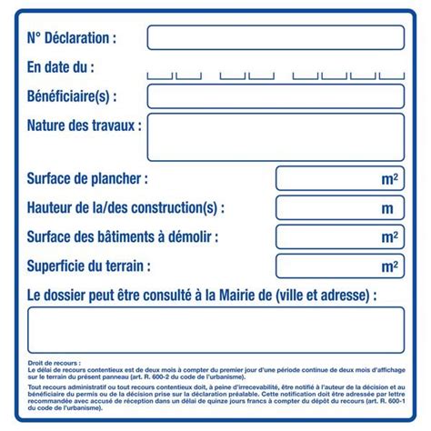 5 Panneaux Permis De Construire Signals