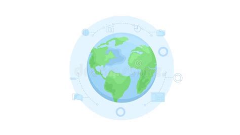 Animated world map element stock video. Video of geography - 259902483