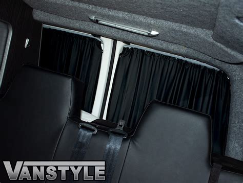 Tailored Blackout Curtain Set Black Twin Door Vw T5 T6 Vanstyle